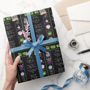 Papier Cadeau Trivia de l'année d'anniversaire 1998