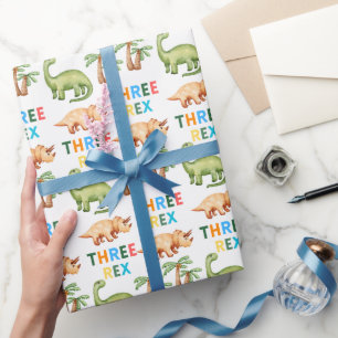 Papier Cadeau Trois fêtes d'anniversaire