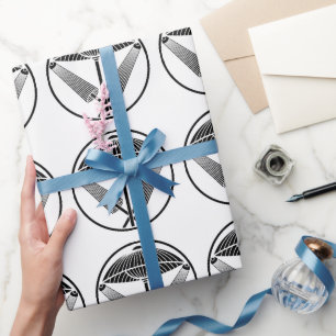 Papier Cadeau Trois parapluies dans un anneau filiforme