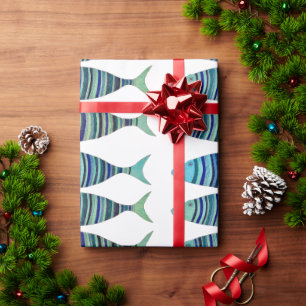 Papier Cadeau Trois poissons triés