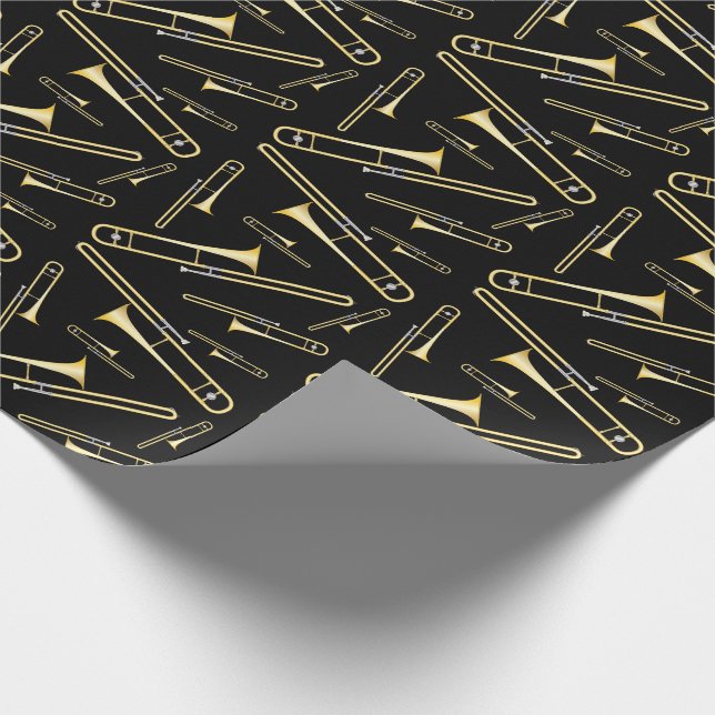 Papier Cadeau Trombone Musician Band Teacher Wrapper Paper (Coin)