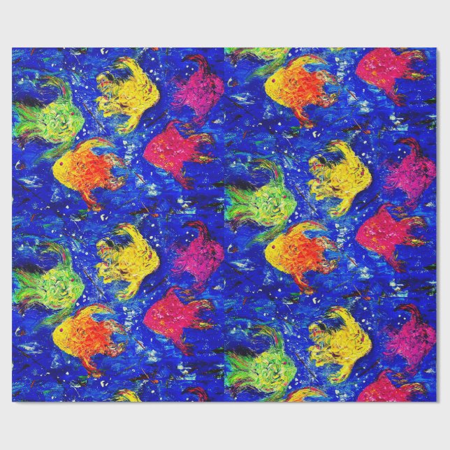 Papier Cadeau Trop Cool pour le papier d'enlèvement de poisson à (Plat)