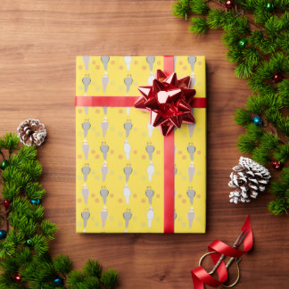 Papier Cadeau Trop mignon Tiel Jaune
