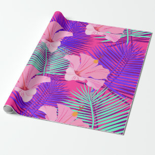 Papier Cadeau Tropical, exotique sans couture motif avec oiseau