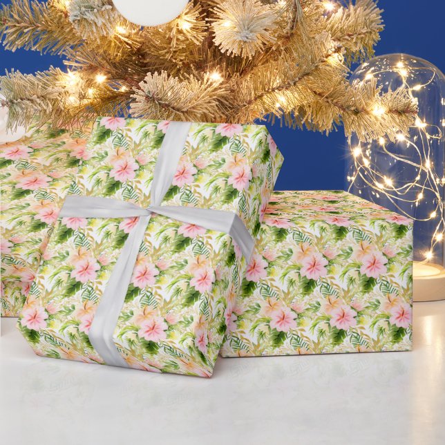 Papier Cadeau Tropical Jungle Floral (Vacances)