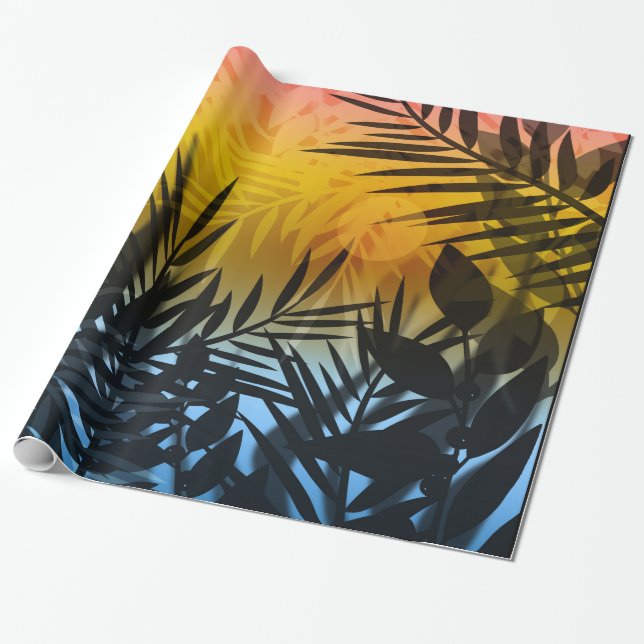 Papier Cadeau tropiques, été (Déroulé)
