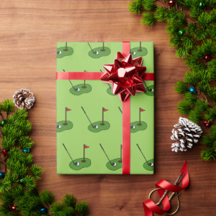 Papier Cadeau Trou de golf avec Motif Drapeau