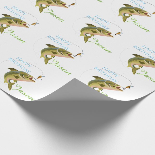 Papier Cadeau Truite d'anniversaire et papier d'emballage (Coin)