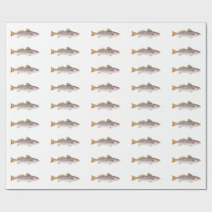 Papier Cadeau Truite tachetée - papier d'emballage repéré de