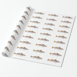Papier Cadeau Truite tachetée - papier d'emballage repéré de