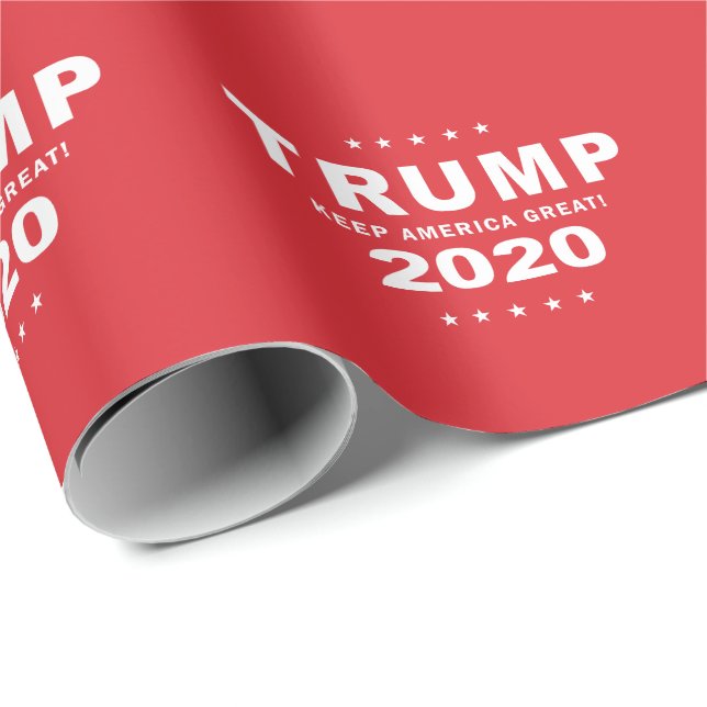 Papier Cadeau TRUMP 2020 - Gardez l'Amérique grande (Coin rond)