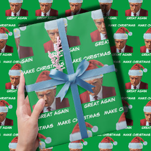 Papier Cadeau Trump 2024 Mug shot Rendre Noël magnifique