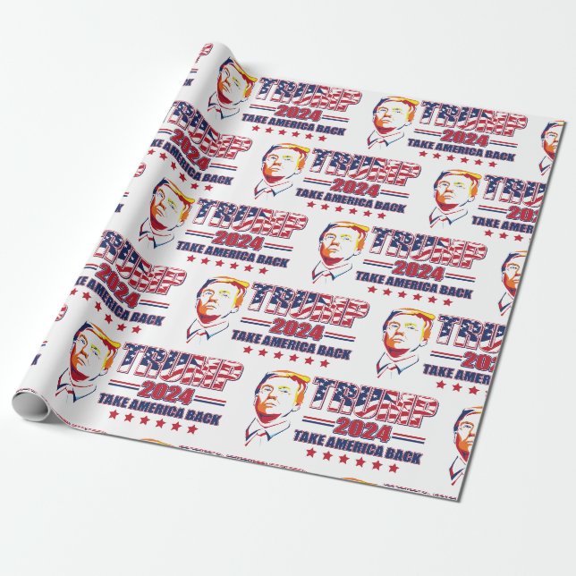 Papier Cadeau Trump 2024 : Retour de l'Amérique (Déroulé)