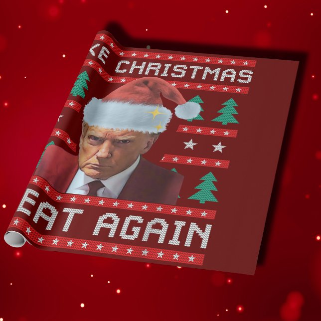 Papier Cadeau Trump amusant à nouveau faire de Noël un grand cou (Créateur téléchargé)