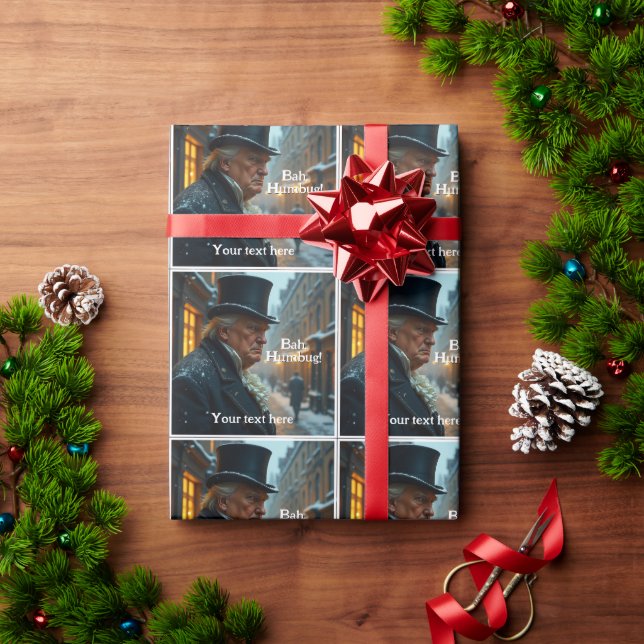 Papier Cadeau Trump Bah Humbug (Cadeau de vacances)