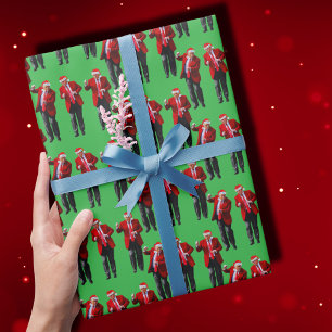 Papier Cadeau Trump Danse Trump Santa Hat Claus Danse