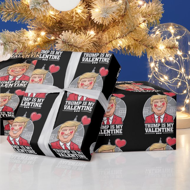Papier Cadeau Trump est ma Saint Valentin (Vacances)