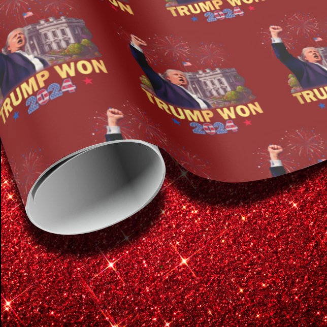 Papier Cadeau Trump remporte le président 2024 47e | Donald Trum (Créateur téléchargé)