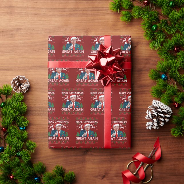 Papier Cadeau Trump rend Noël super à nouveau rouge laide (Cadeau de vacances)