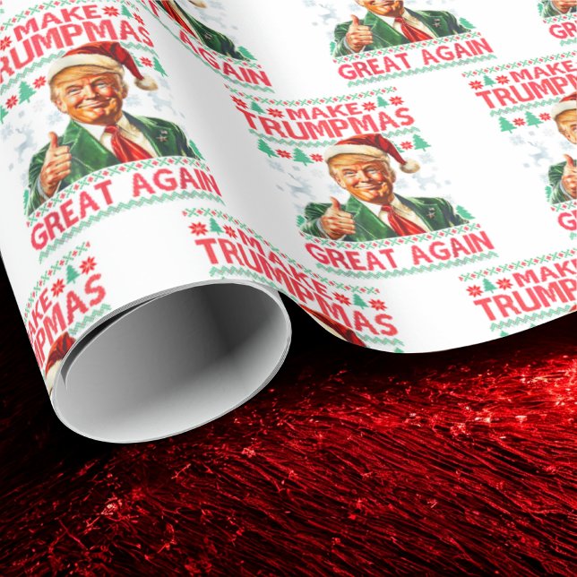 Papier Cadeau Trump Santa Hat | Trump Make Christmas Great Again (Créateur téléchargé)
