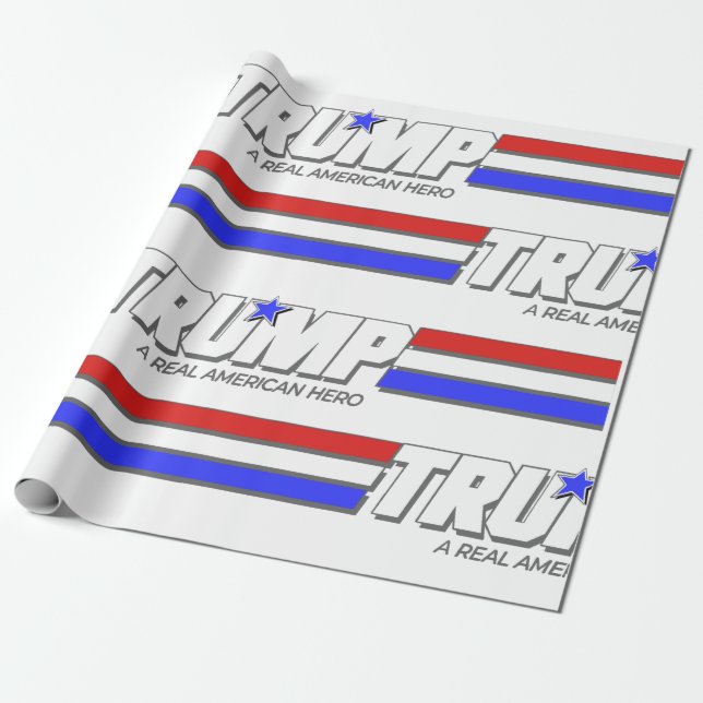 Papier Cadeau Trump - Un véritable Héros américain (Déroulé)