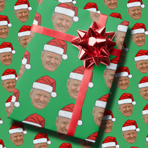 Papier Cadeau Trump Visage Cadeau Cadeau Photo Visage Personnali