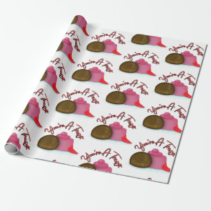 Papier Cadeau Tu es un jour de la Saint-Valentin aux fraises rem
