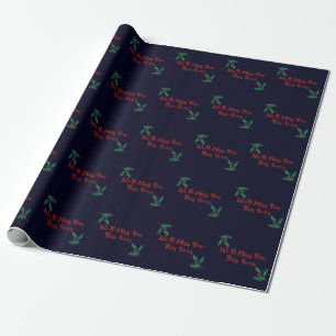Papier Cadeau Tu vas nous manquer Noël social