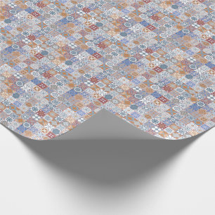 Papier Cadeau Tuile colorée marocaine
