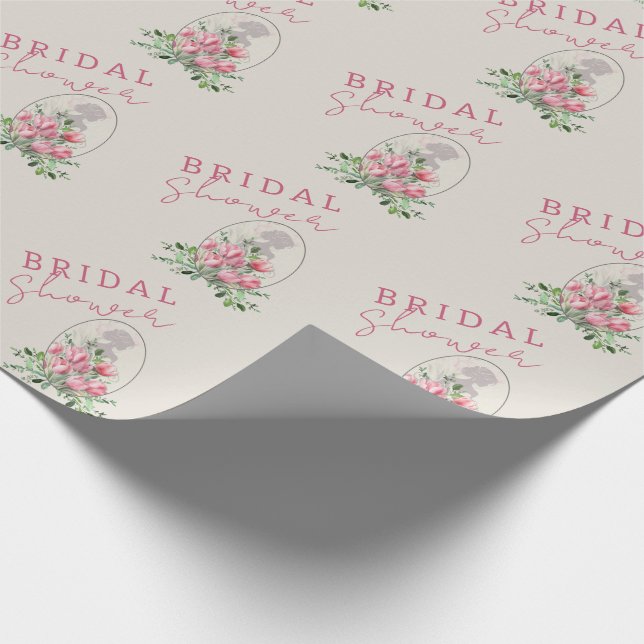 Papier Cadeau Tulipe rose Fête des mariées (Coin)