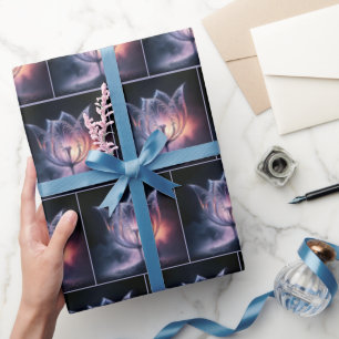 Papier Cadeau Tulipe transparente avec gouttes de pluie