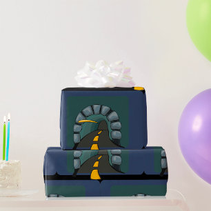 Papier Cadeau Tunnel routier avec marques de ligne jaune