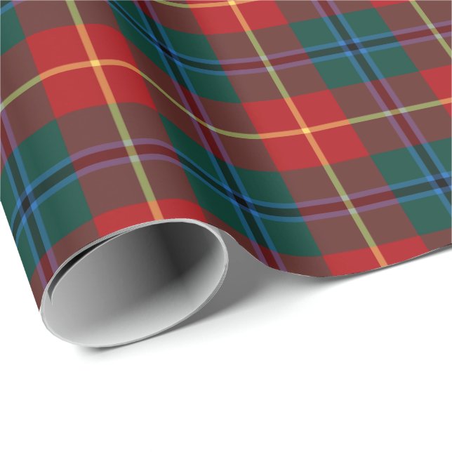 Papier Cadeau Turnbull Tartan Robe Moderne (Coin rond)