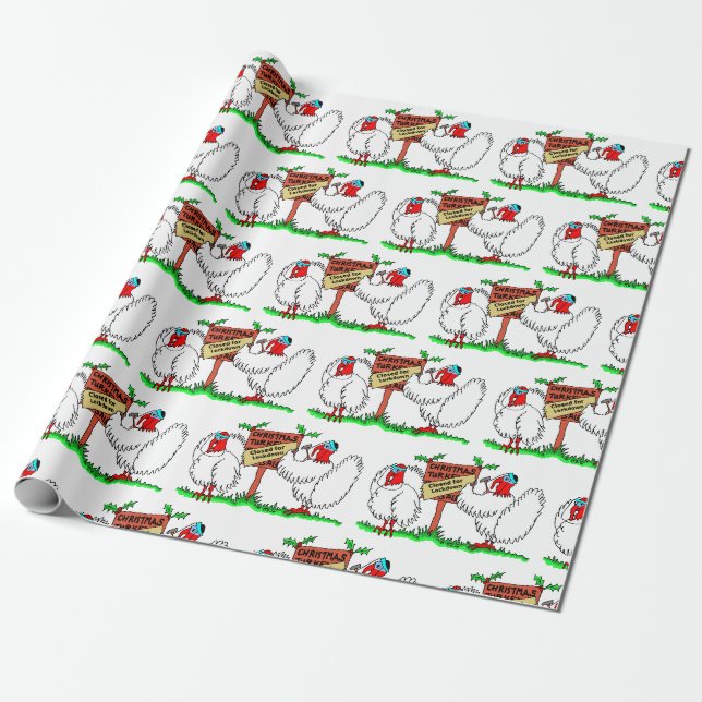 Papier Cadeau Turquie verrouiller Noël du dessin animé (Déroulé)