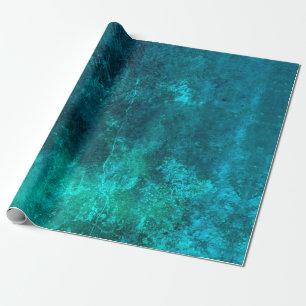 Papier Cadeau turquoise bleu vert profond saturé texture rustiqu