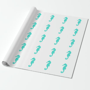 Papier Cadeau Turquoise Sur Le Char De Mer À La Décoration Cô