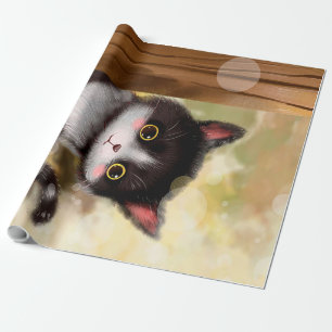 Papier Cadeau Tuxedo cat  Adorable Cat