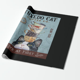 Papier Cadeau Tuxedo Cat Coffee Co.
