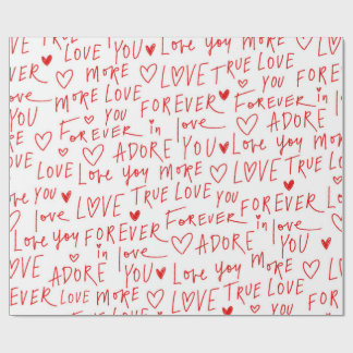 Papier Cadeau Typewriting Love 