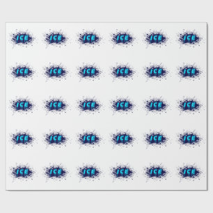 Papier Cadeau Typographie de Graffiti sur Glace Design d'Art de 