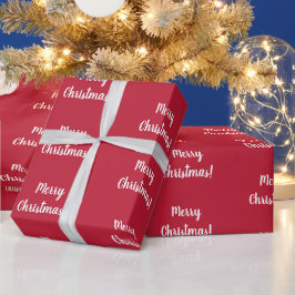 Papier Cadeau Typographie de Noël du Joyeux Rouge