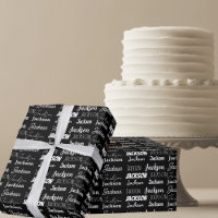Typographie moderne Black Custom Collage Anniversa