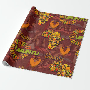 Papier Cadeau Ubuntu - Je le suis parce que nous le sommes.