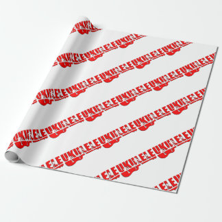 Papier Cadeau ukulele rouge
