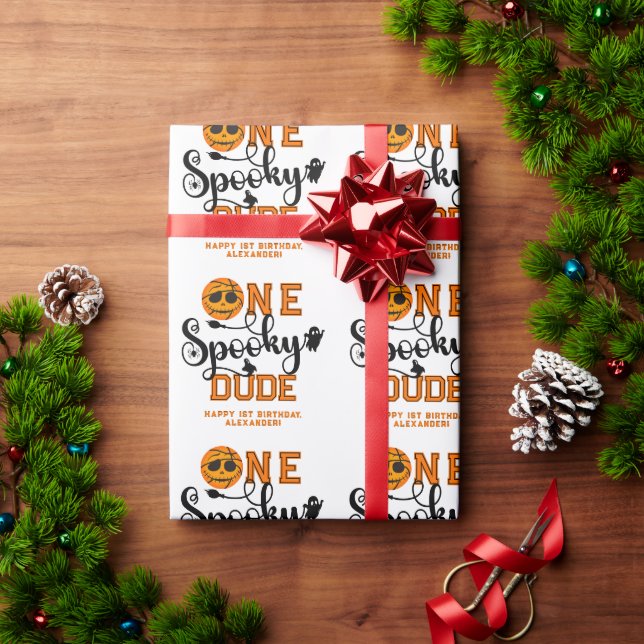 Papier Cadeau Un Anniversaire de enfant Éffrayant de basket-ball (Cadeau de vacances)