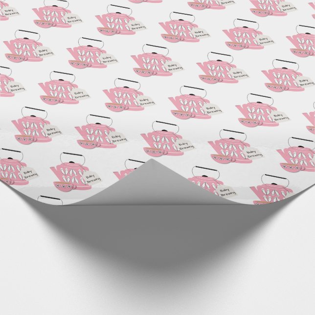 Papier Cadeau Un Bébé Brasse Bébé Fille Douche Raffle (Coin)