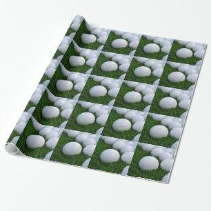 Papier Cadeau Un bon nombre de boules de golf sur l'herbe