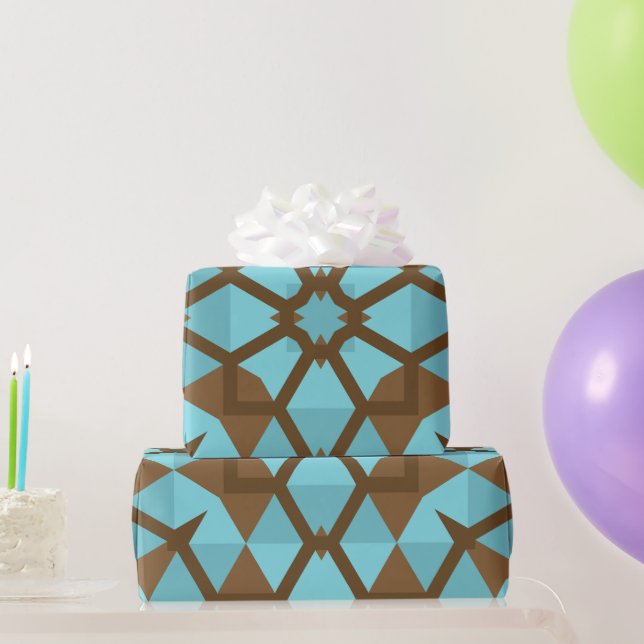 Papier Cadeau Un cadeau unique Géométrique Festive (Cadeaux de fête)