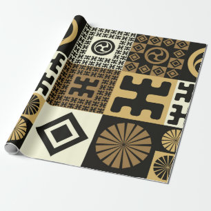 Papier Cadeau Un ensemble de motifs sans couture de style japona