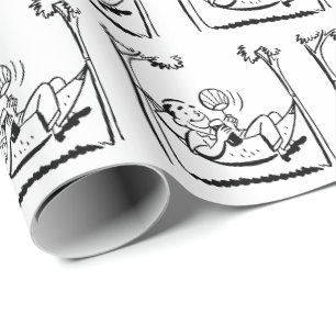 Papier Cadeau Un homme à la retraite heureux à Hammock